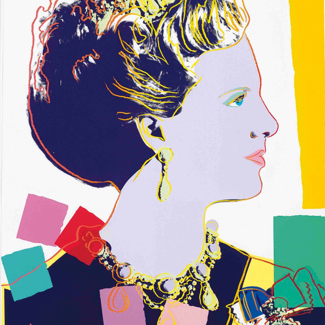 Andy Warhol — Королева Дании Маргрете II, из числа правящих королев (см. F. & S. II.345)