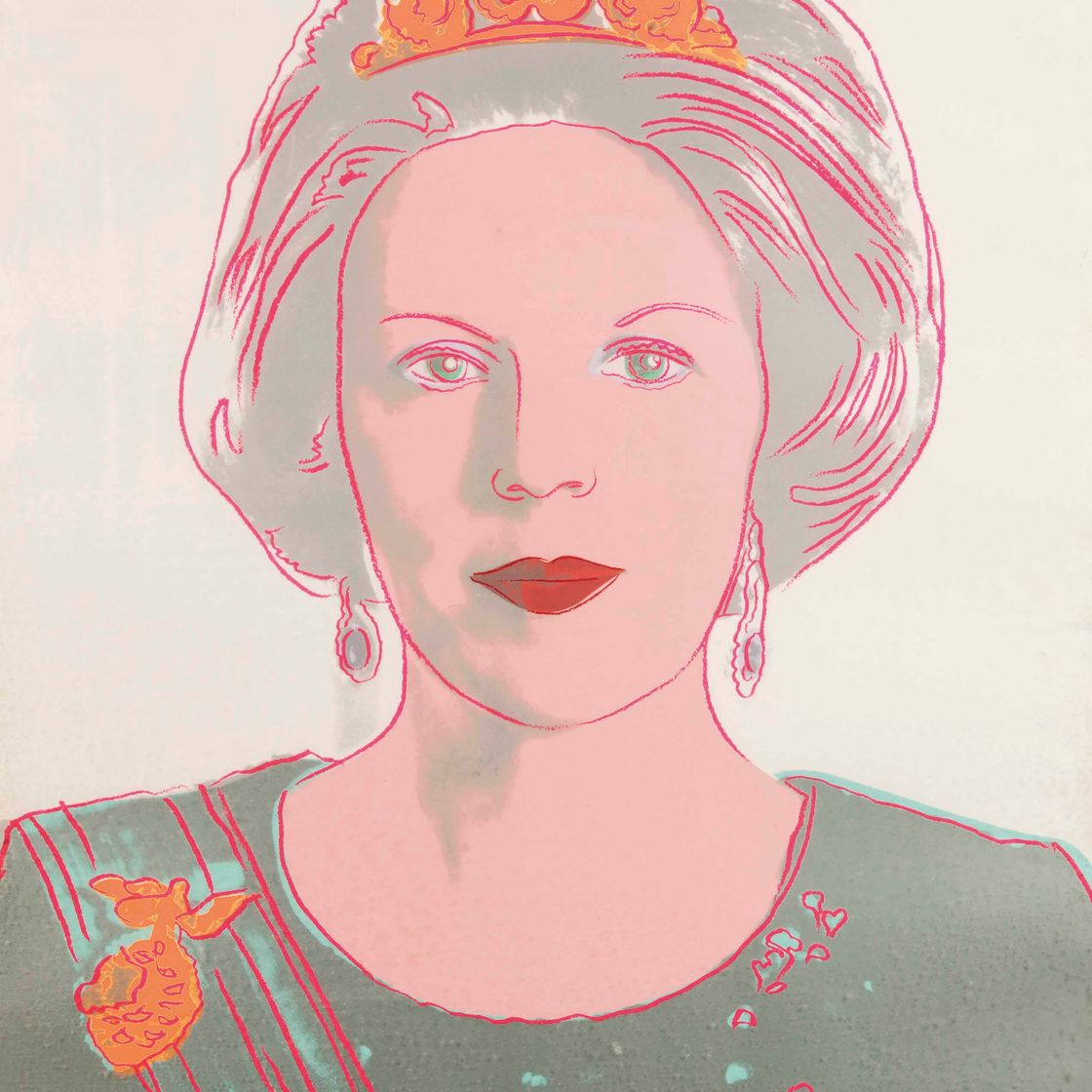 Andy Warhol — Королева Нидерландов Беатрикс (из "Царствующих королев" (F.S. 339))