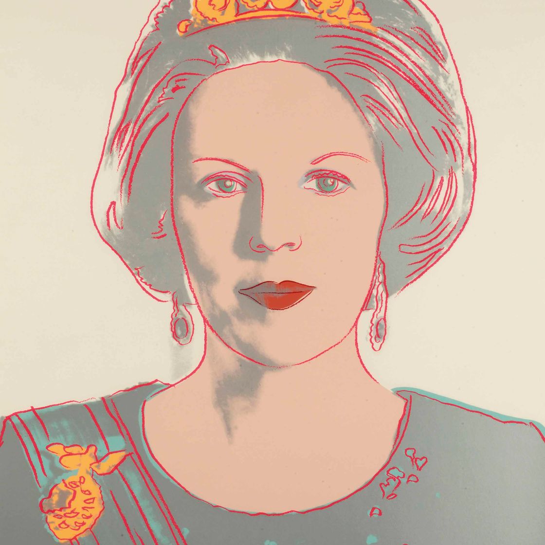 Andy Warhol — Королева Нидерландов Беатрикс (из "Царствующих королев" (F.S. 339))
