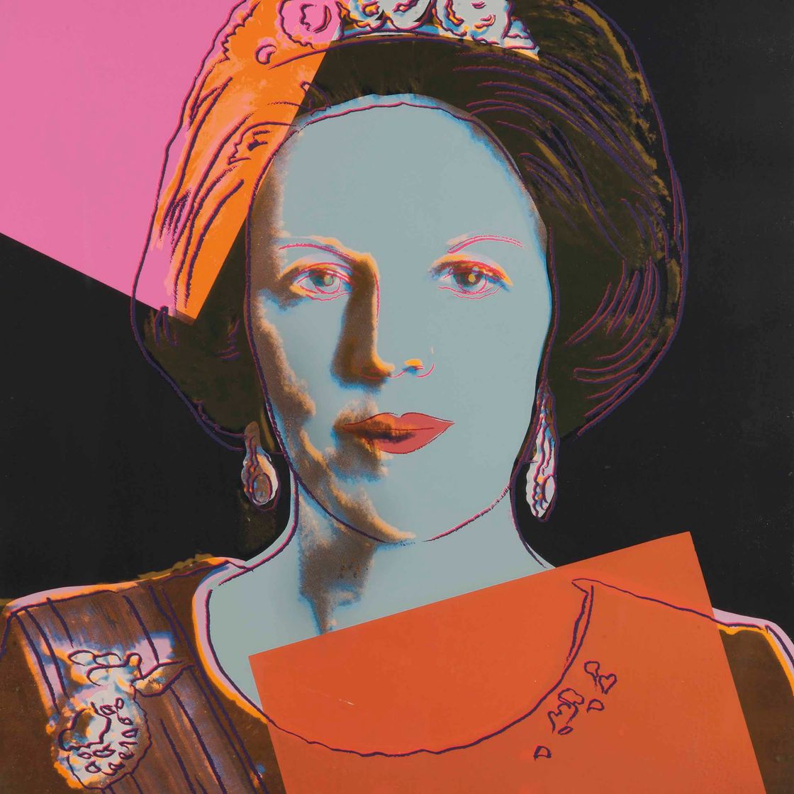 Andy Warhol — Королева Нидерландов Беатрикс (из "Царствующих королев" (F.S. 341))