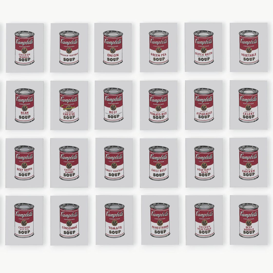 Andy Warhol — "Энди Уорхол, "32 банки супа Кэмпбелл", 1962"
