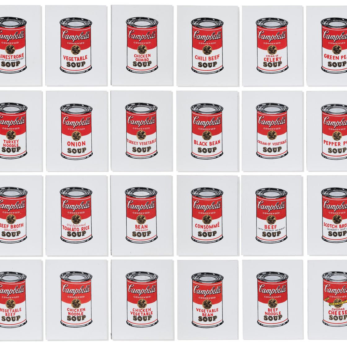 Andy Warhol — Энди Уорхол, "32 банки супа Кэмпбелл", 1962, изображение 1