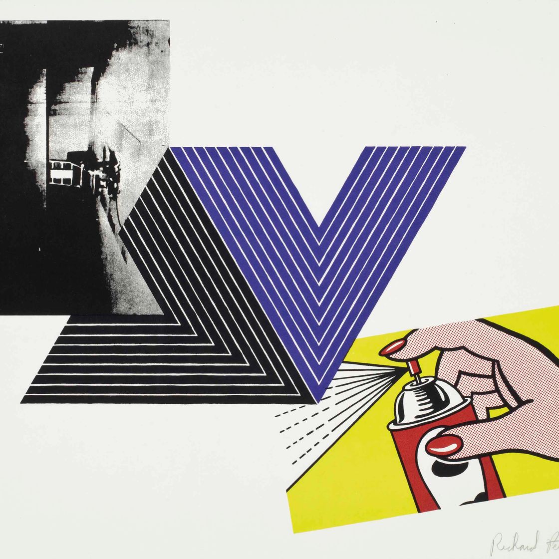 Andy Warhol — Авторский принт (совместно с Энди Уорхолом, Фрэнком Стеллой и Роем Лихтенштейном)