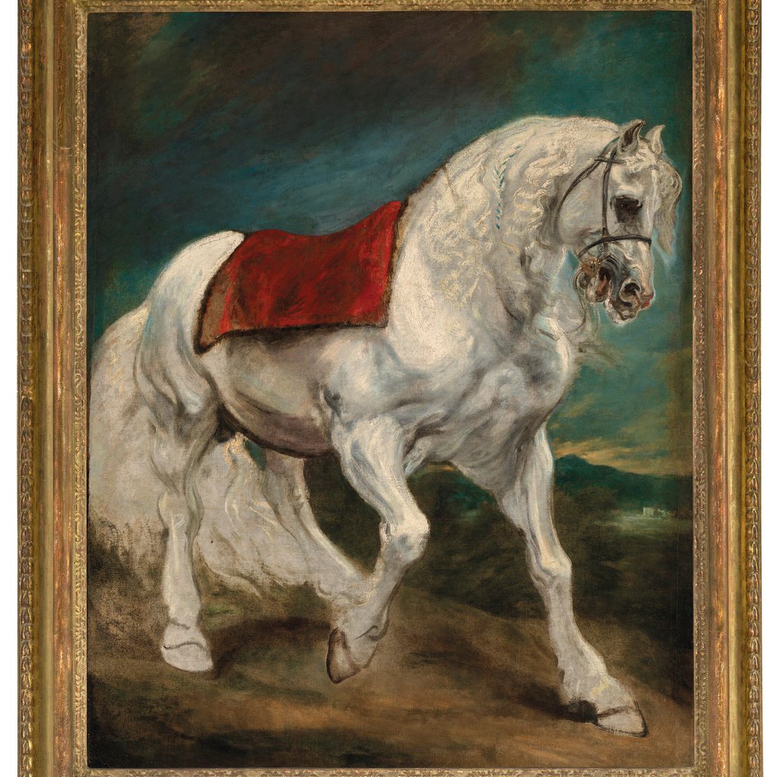 Anthony van Dyck — Андалузская лошадь (справа) ; Лесной пейзаж – набросок (оборотная сторона), изображение 2