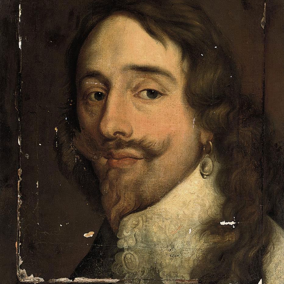 Anthony van Dyck — Портрет короля Карла I (1600-1649), во весь рост, в кружевном воротничке, с орденской лентой Подвязки