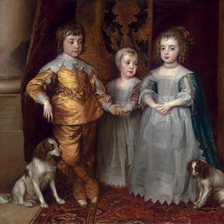 Anthony van Dyck — Трое старших детей Карла I: Чарльз, принц Уэльский (1630-1685), Мария, королевская принцесса (1631-1660) и Джеймс, герцог Йоркский (1633-1701).