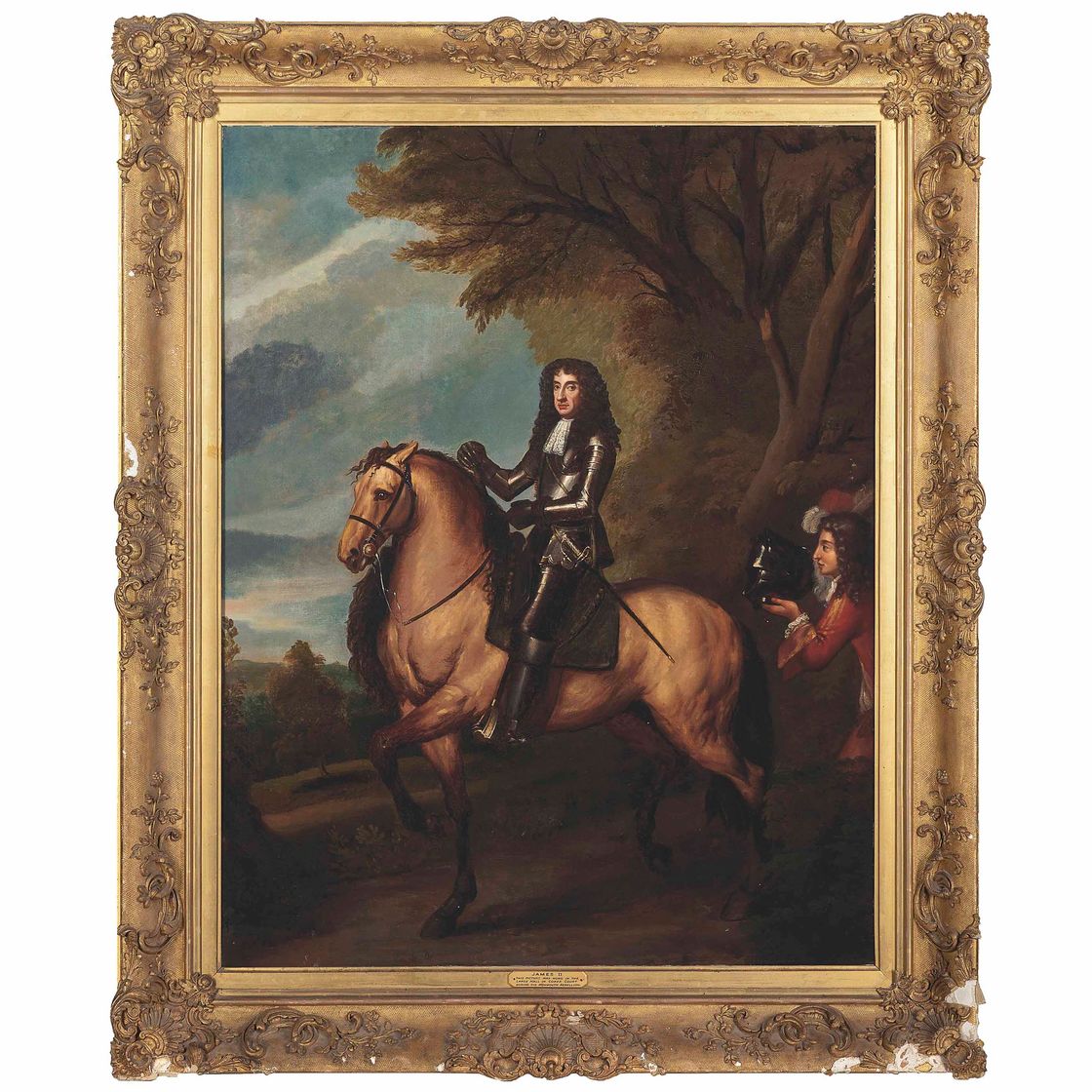 Anthony van Dyck — Конный портрет Карла I на фоне обширного пейзажа