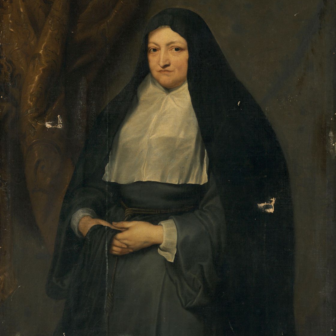 Anthony van Dyck — Изабелла Клара Евгения, инфанта Испании (1566-1633), рост в три четверти, в одеянии бедной Клариссы