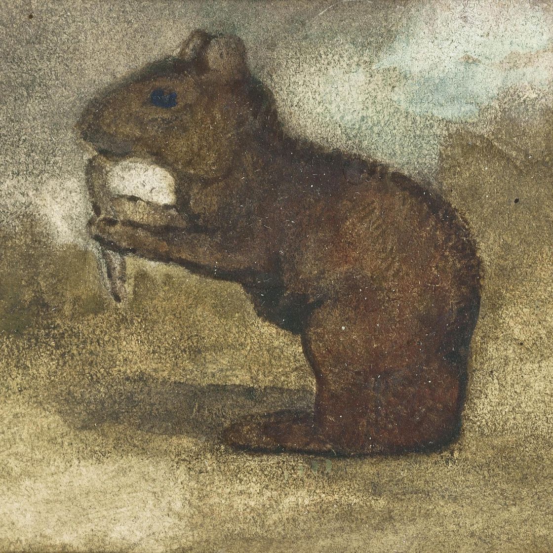 Antoine-Louis Barye — Белка, обвившая хвостом свои лапы