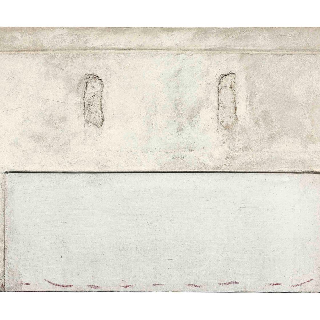 Antoni Tàpies — Белый рельефный браслет с двумя отверстиями (Relleu blanc amb dos forats)
