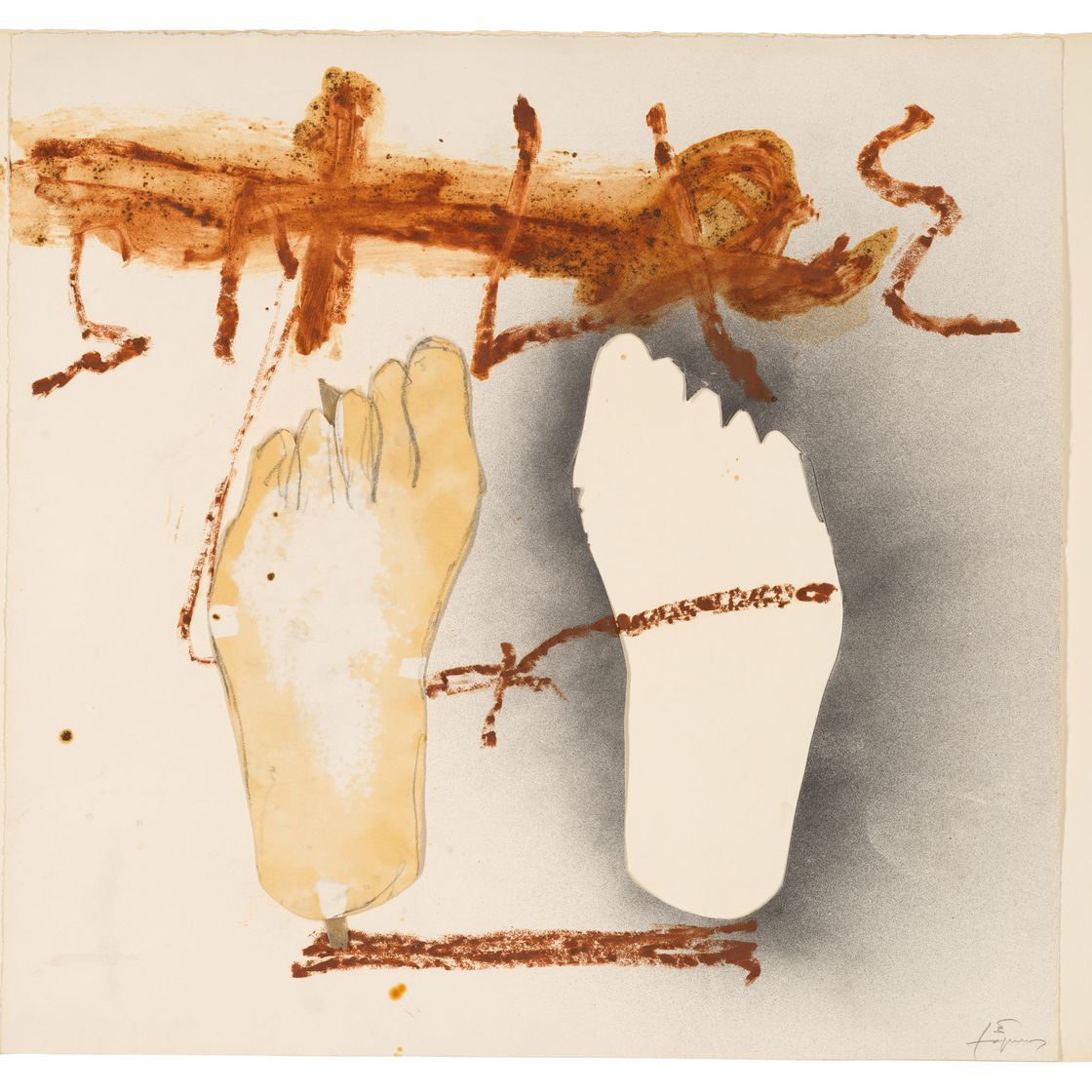 Antoni Tàpies — Дос пеус (два фута), изображение 1