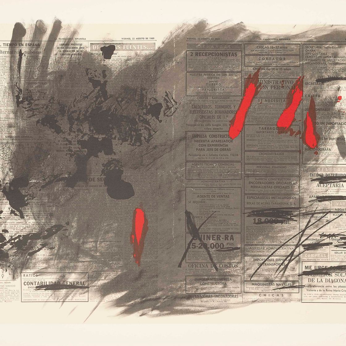 Antoni Tàpies — Шесть тарелок от: Nocturn Matinal (Galfetti 238-240, 242-244)