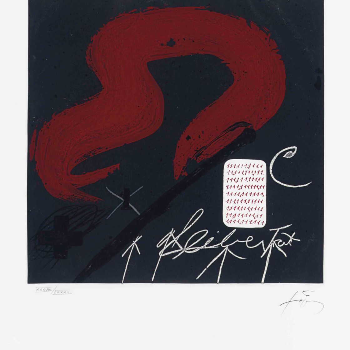 Antoni Tàpies — Синта Роха, из "У но эс Нингу" (Гальфетти, 725)
