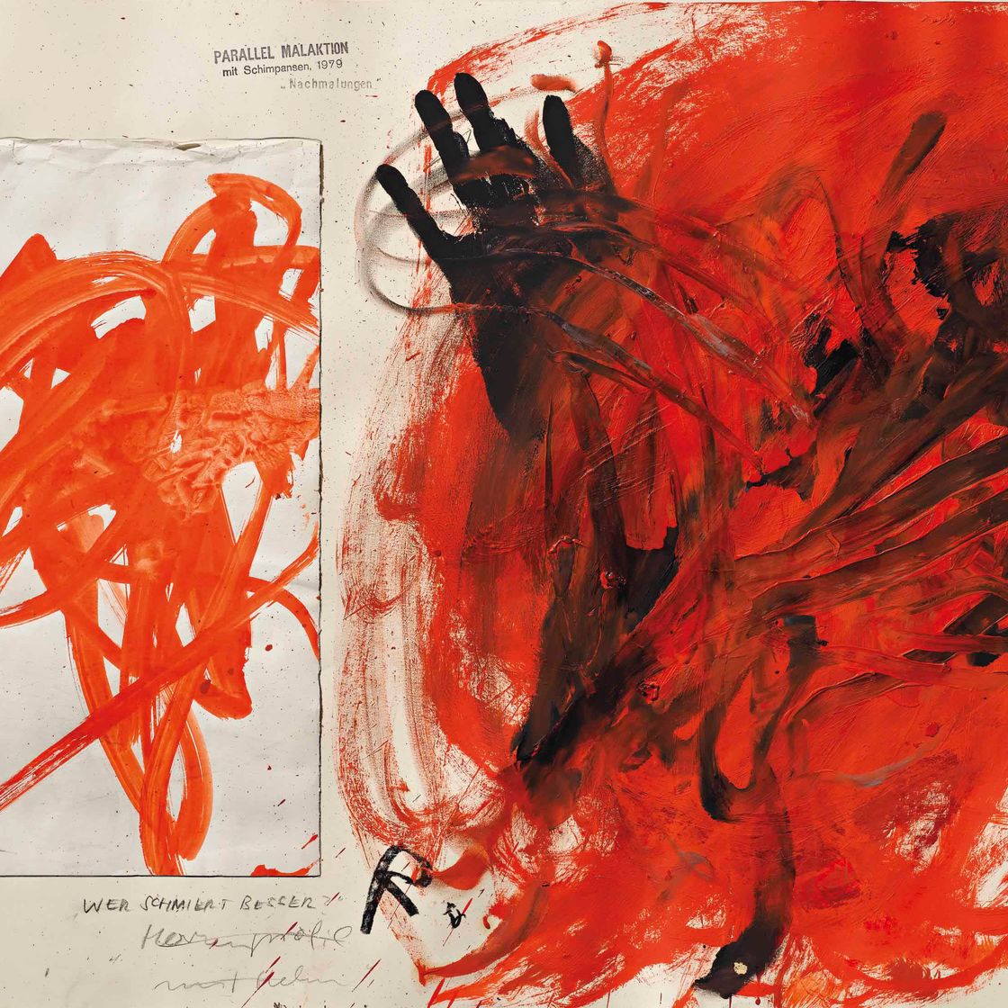 Arnulf Rainer — Parallel Malaktion mit Schimpansen (Параллельная живопись с участием шимпанзе)
