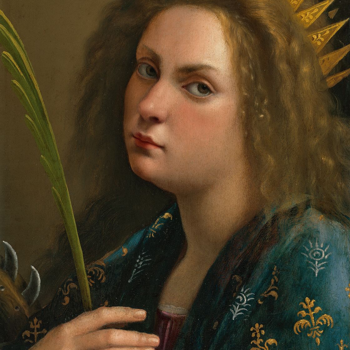 Artemisia Gentileschi — Автопортрет в образе святой Екатерины Александрийской, изображение 1