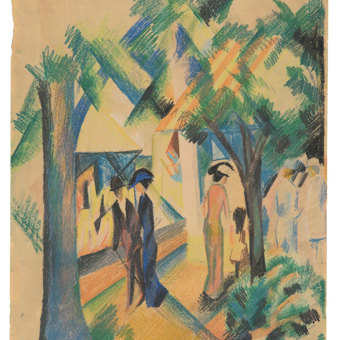 August Macke — Спазергангер (Способ управления и Спазергангерн), изображение 1