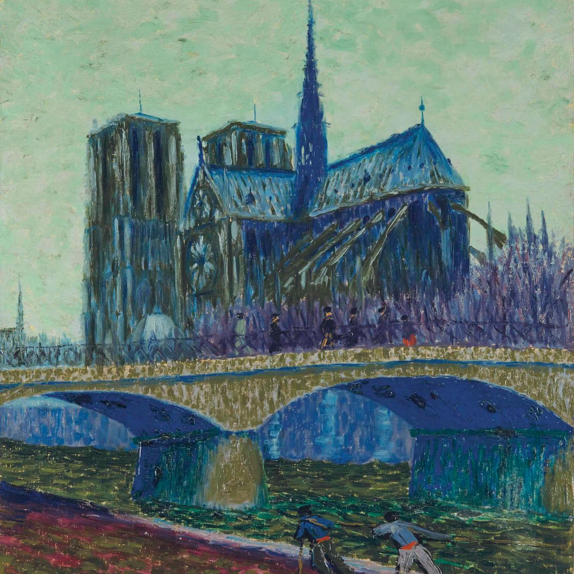 Auguste Herbin — Собор Парижской Богоматери и мост Арчевеше