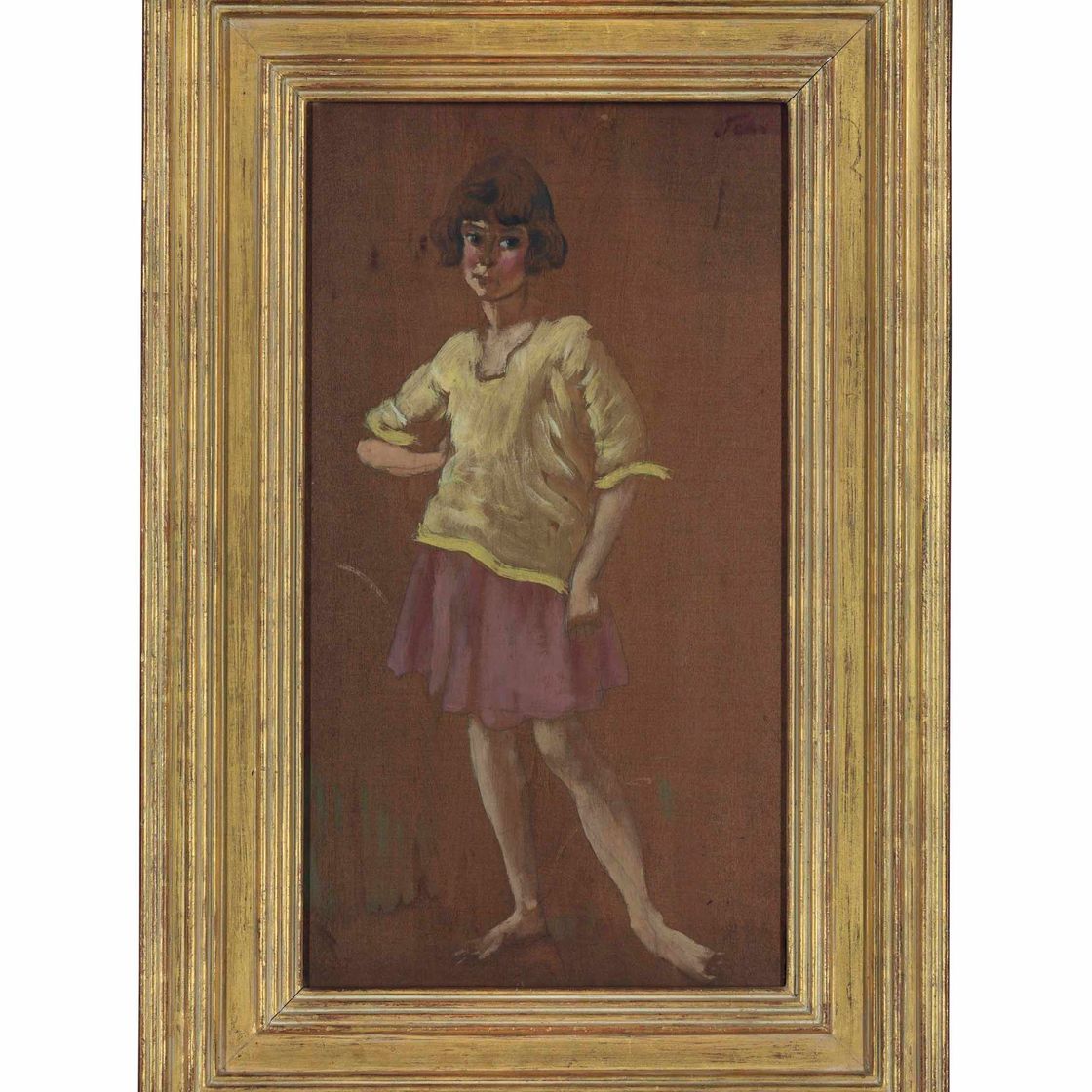 Augustus John — Портрет молодой девушки, стоящей