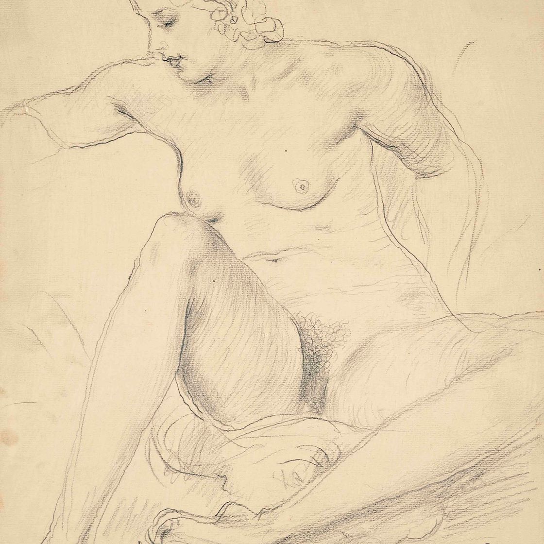 Augustus John — Сидящий обнаженный