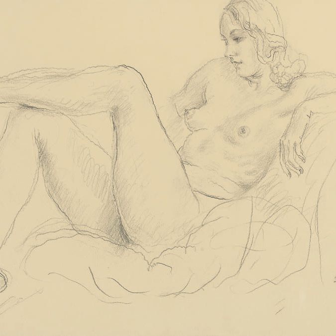 Augustus John — Лежащий обнаженный
