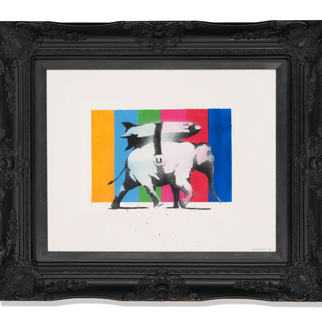 Banksy — Тяжелое вооружение (На Разноцветном Фоне), изображение 1