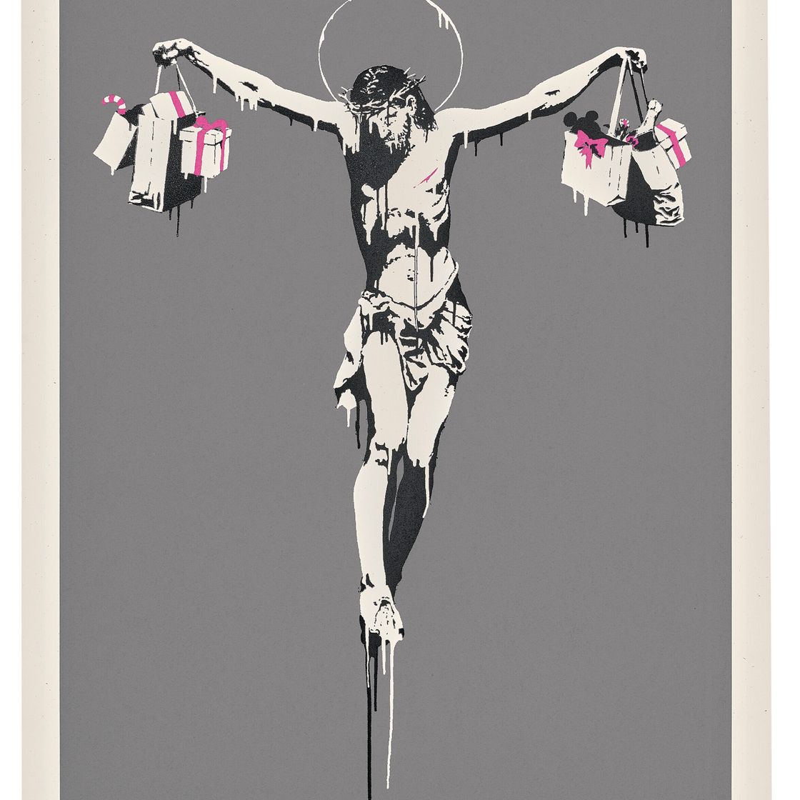 Banksy — Христос с хозяйственными сумками
