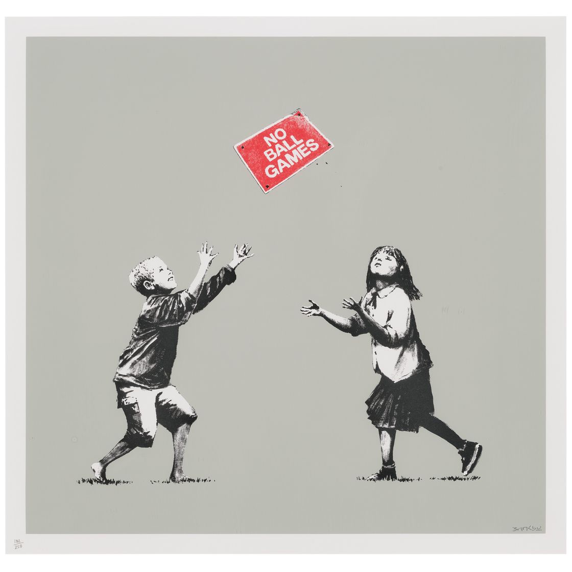 Banksy — Никаких игр с мячом (серый)