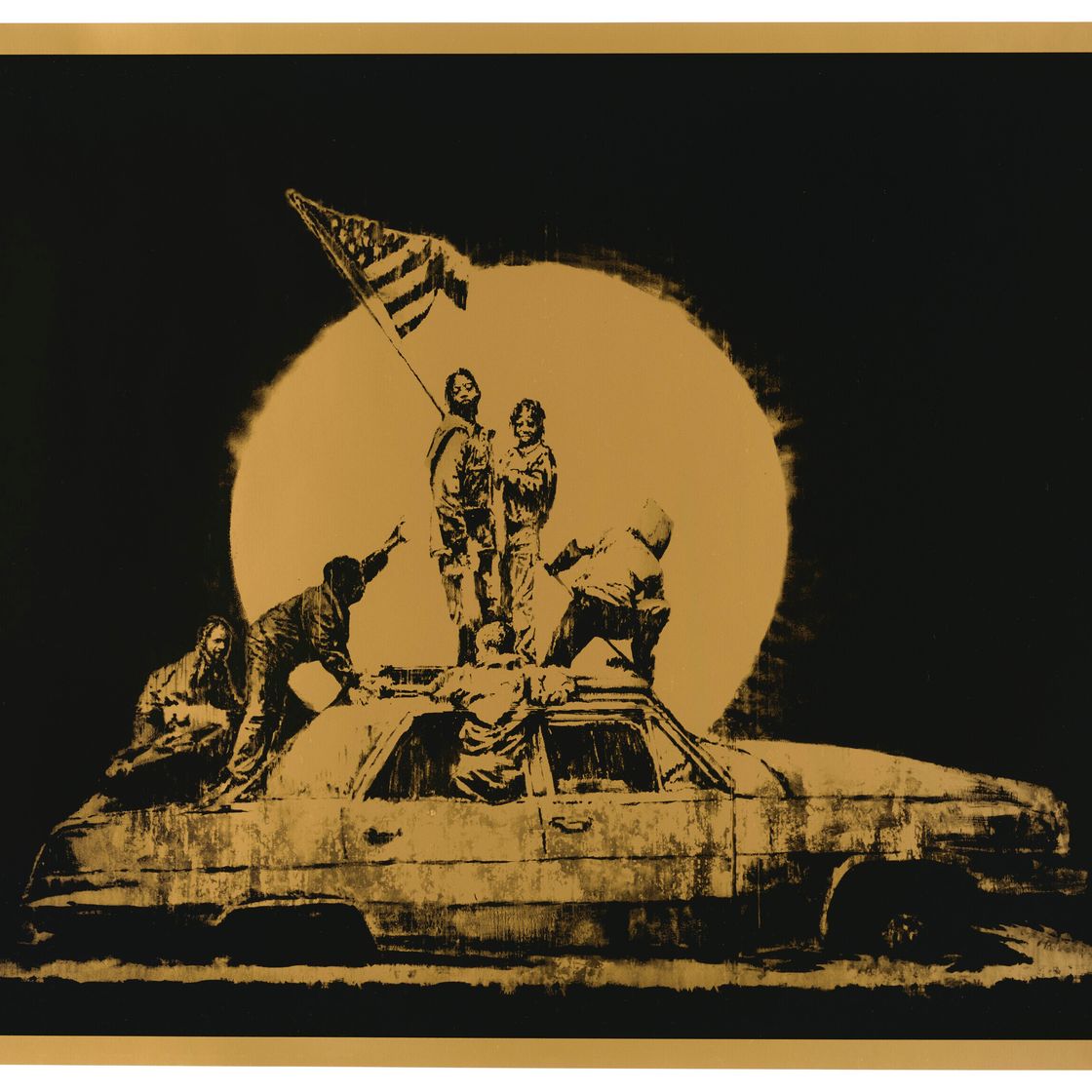 Banksy — Золотой флаг