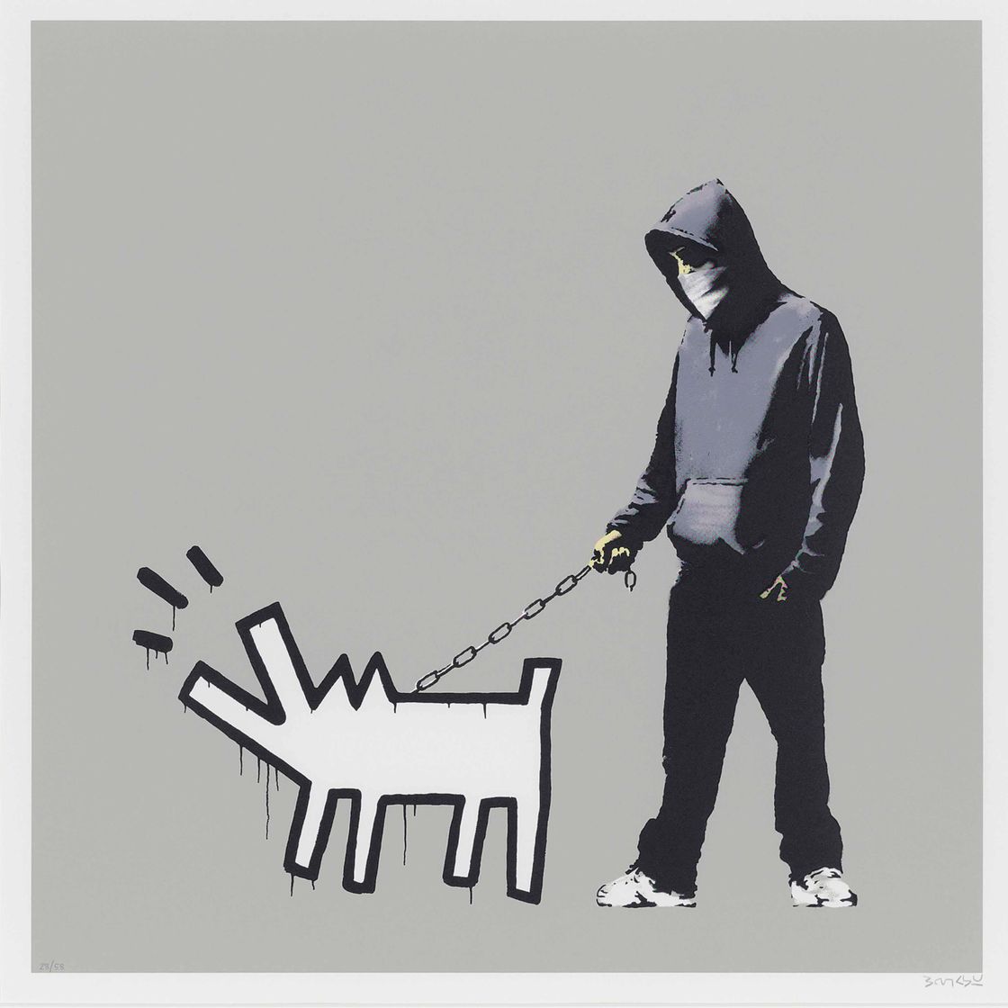 Banksy — Выбери свое оружие - Очередь, Прыгающая серым, изображение 1