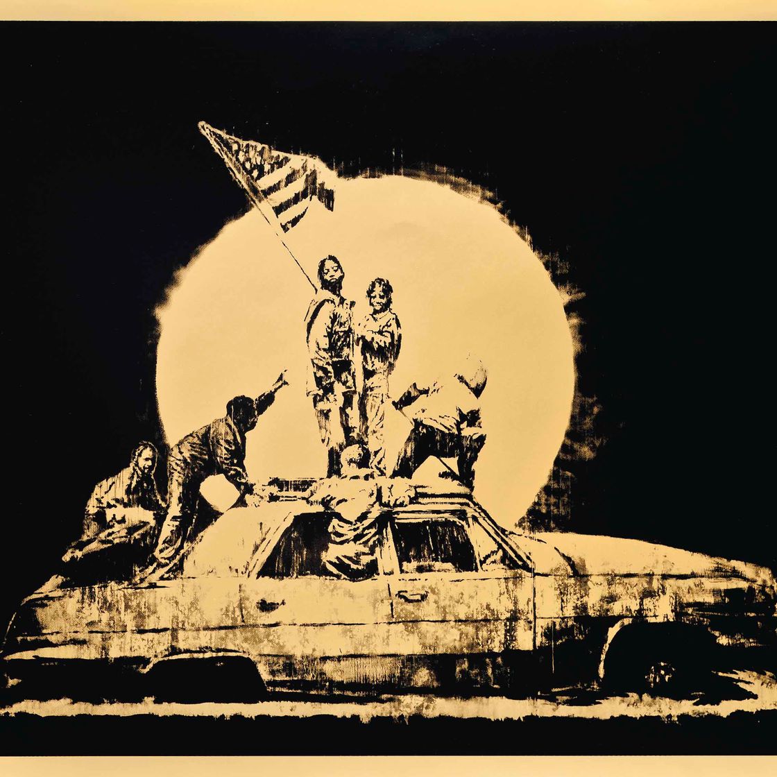 Banksy — Золотой флаг