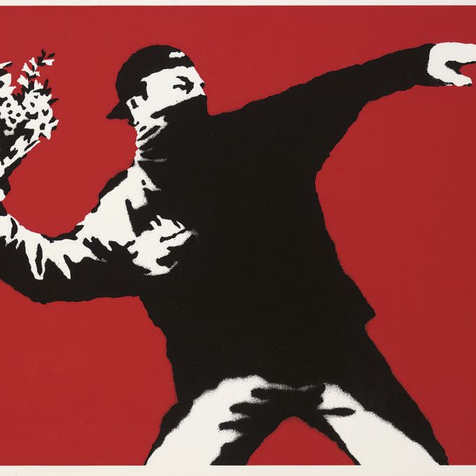 Banksy — Метатель цветов