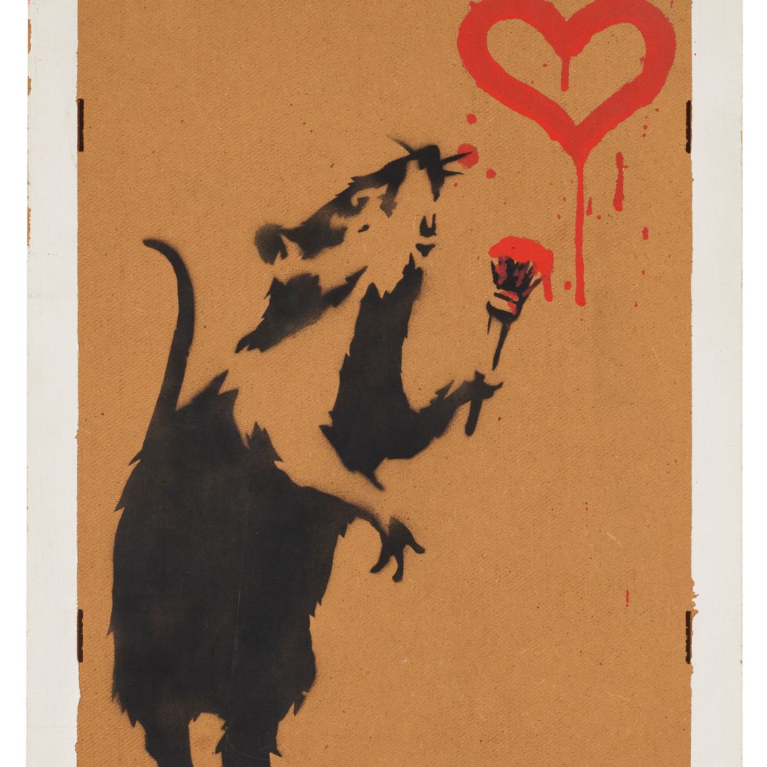 Banksy — Любовная крыса (белая кайма), изображение 1