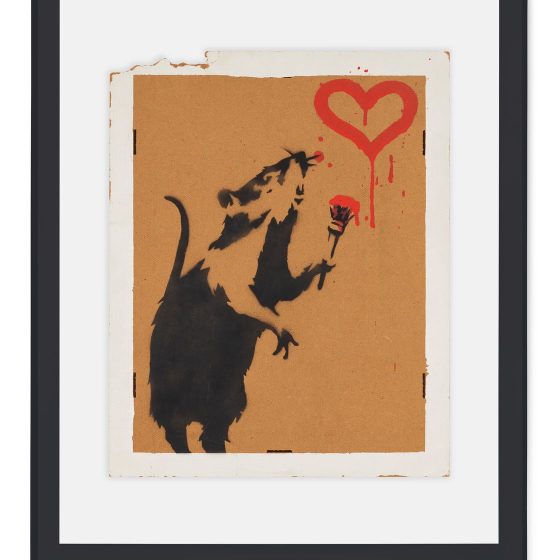 Banksy — Любовная крыса (белая кайма), изображение 2