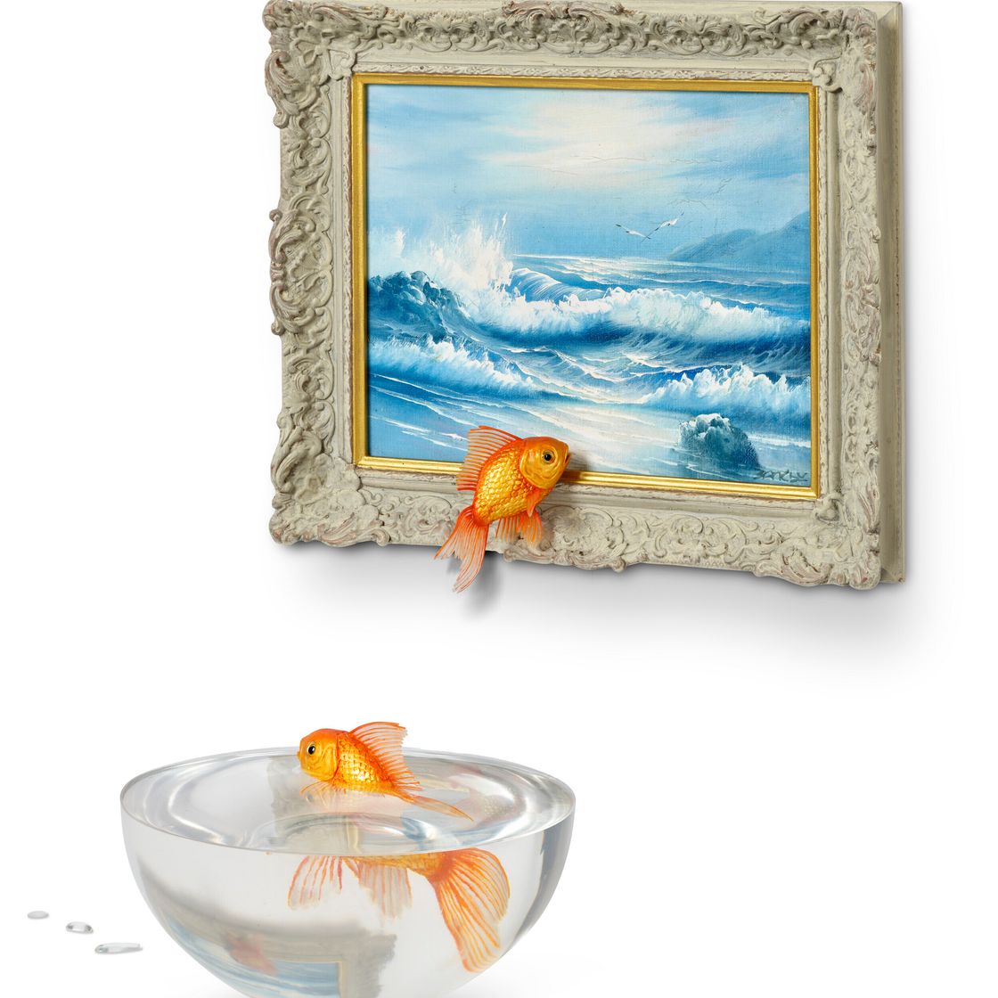 Banksy — Аквариум с золотыми рыбками - Из линейки товаров для дома Gross Domestic Product, изображение 3
