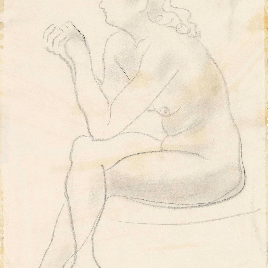 Barbara Hepworth — Обнаженная натягивает нитку на иголку