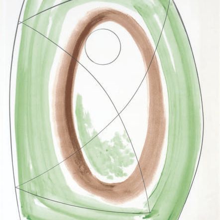 Barbara Hepworth — Ноябрьский Зеленый, из противоположных форм