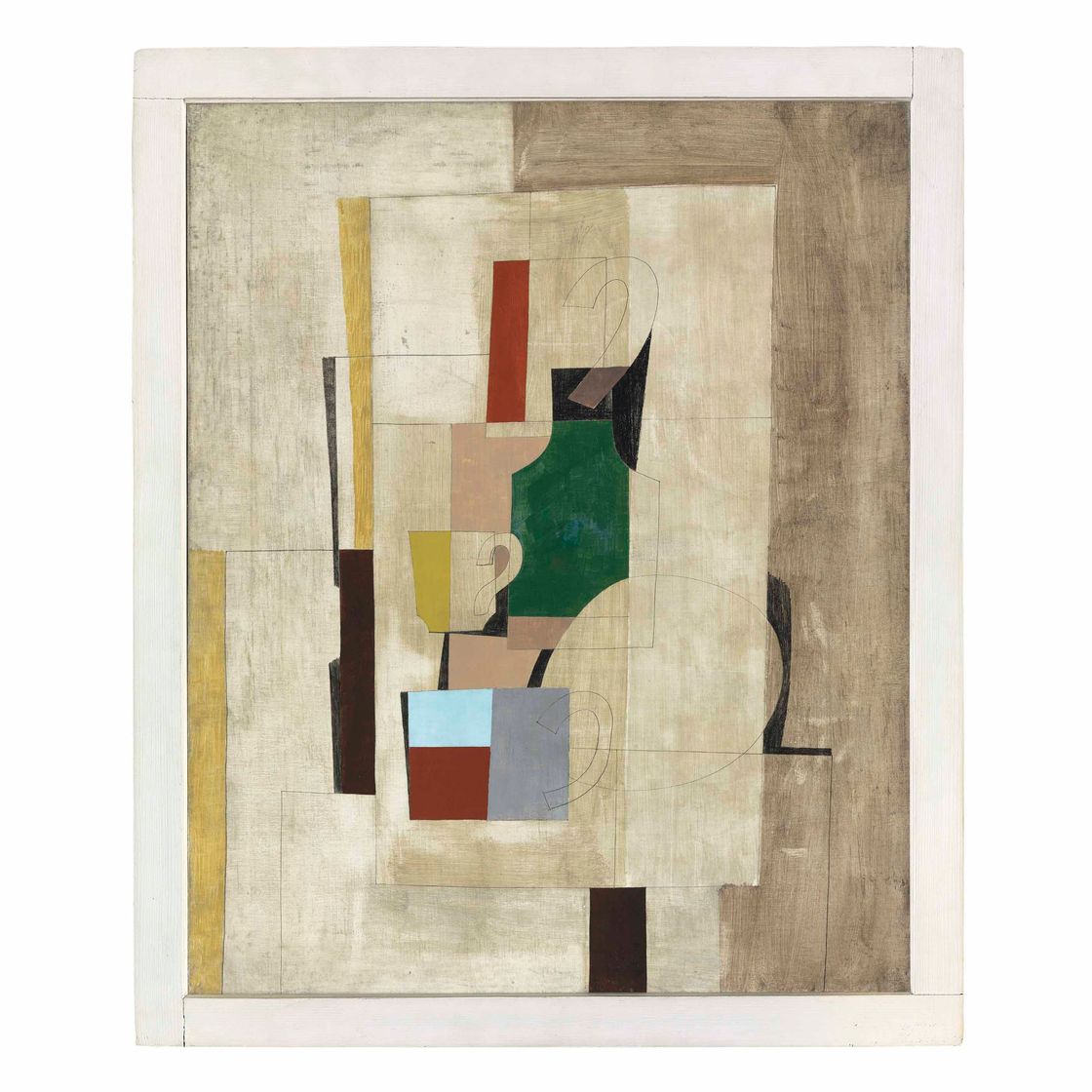 Ben Nicholson — 1945 (натюрморт с кружками)