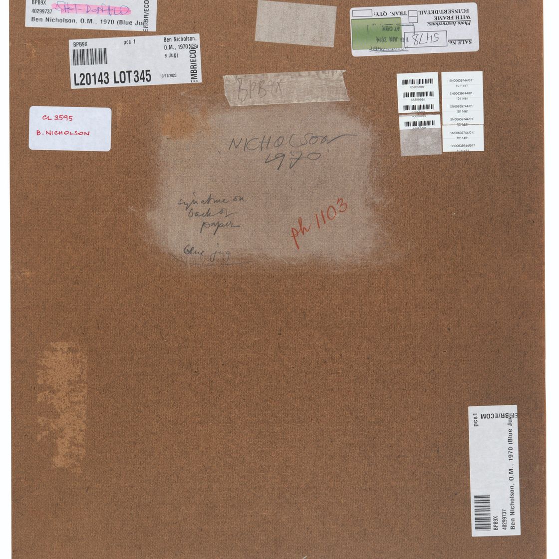 Ben Nicholson — 1970 ("голубой кувшин"), изображение 3