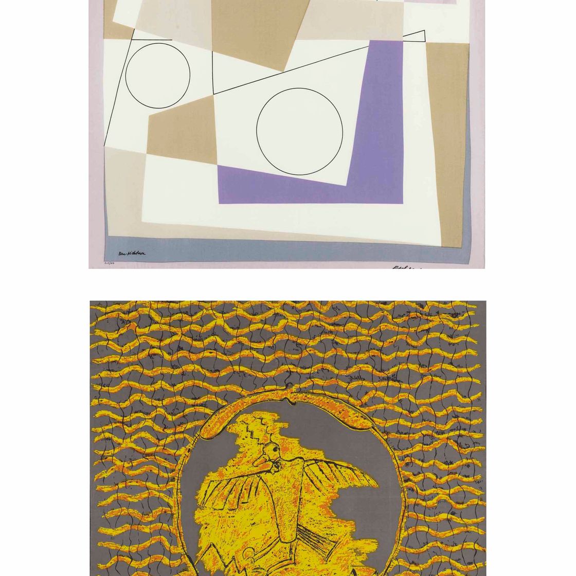Ben Nicholson — Лунный свет; Птица