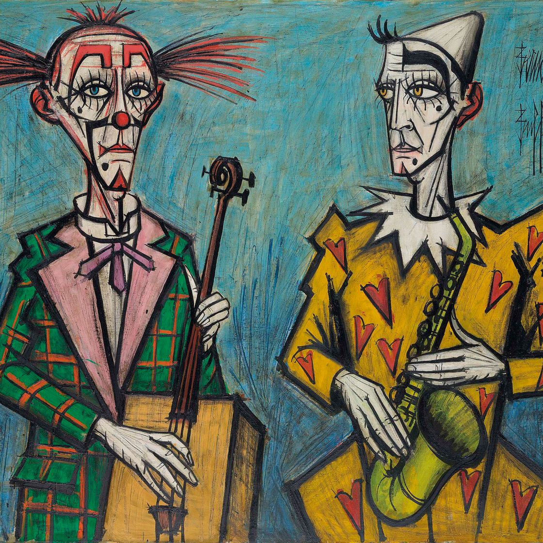 Bernard Buffet — Пара клоунов, саксофон