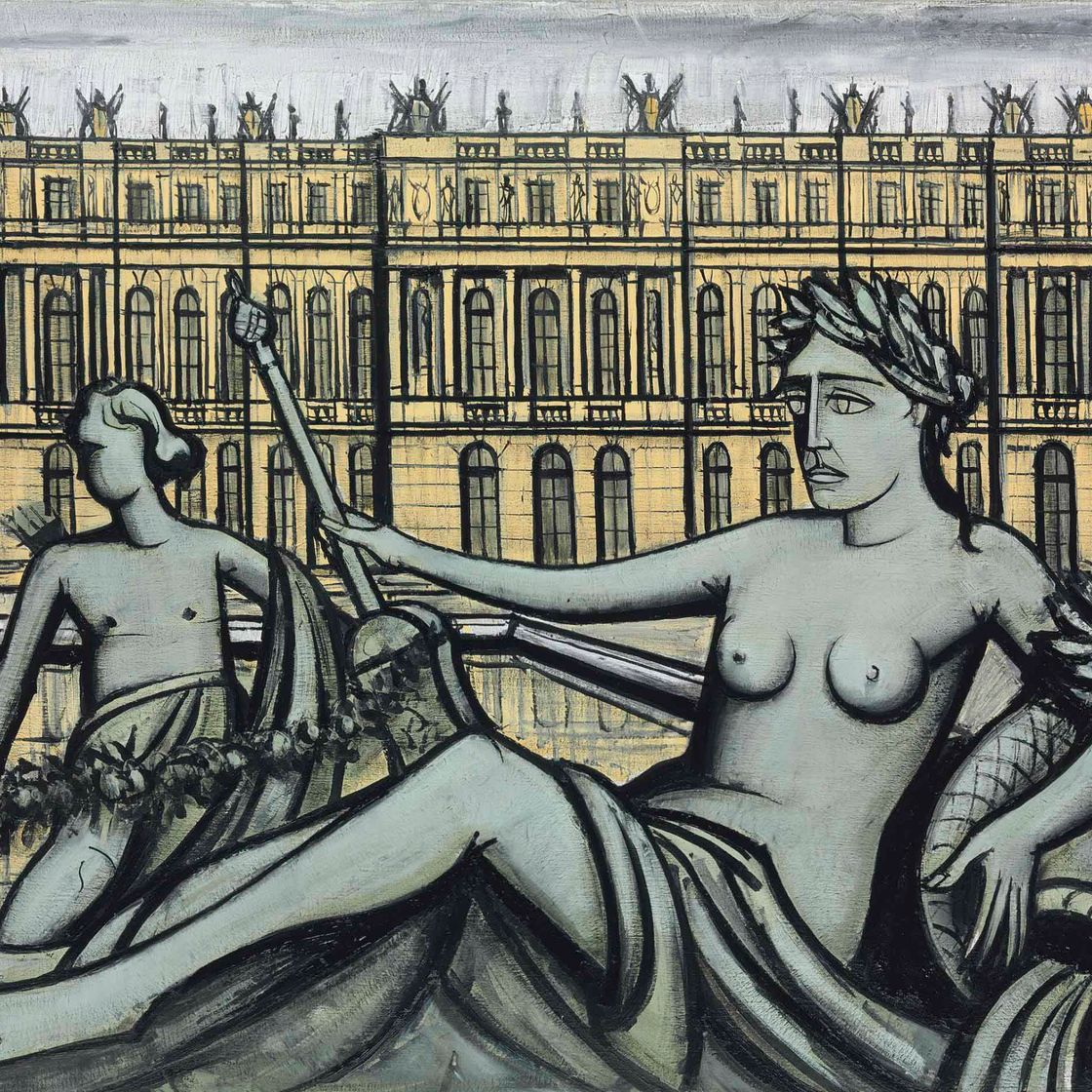 Bernard Buffet — Версальский замок и статуя Флоры