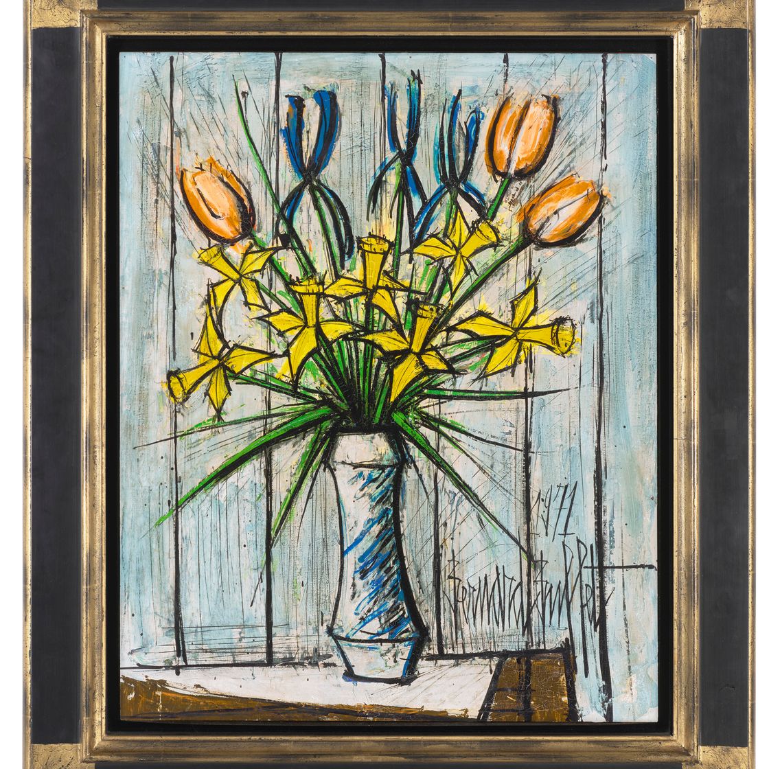 Bernard Buffet — Букет из тюльпанов и апельсинов, изображение 3