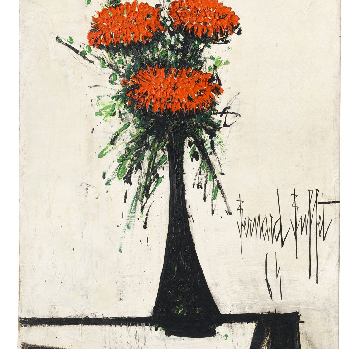 Bernard Buffet — Букет цинний, изображение 2