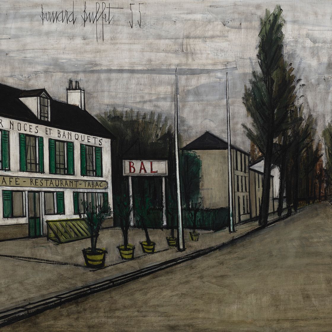 Bernard Buffet — Деревенское кафе, изображение 1