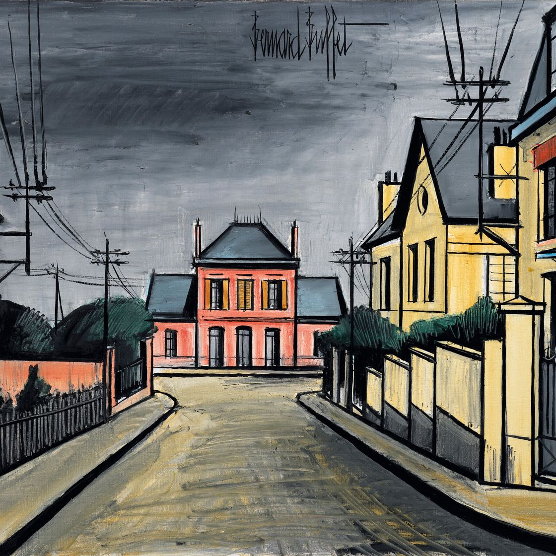 Bernard Buffet — Улица а-ля дом роз, изображение 1