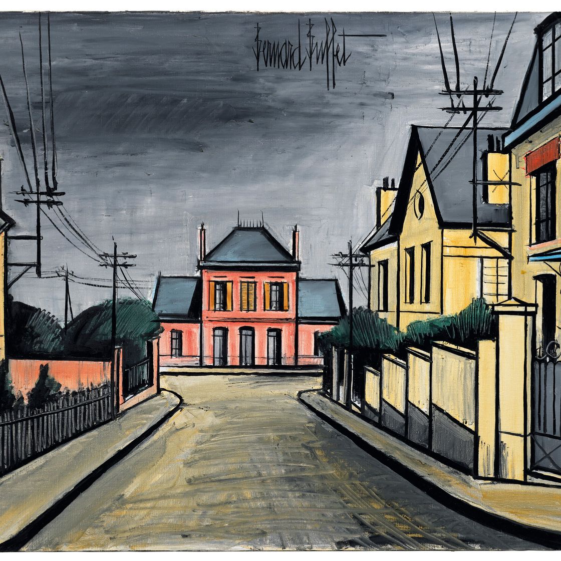 Bernard Buffet — Улица а-ля дом роз, изображение 2