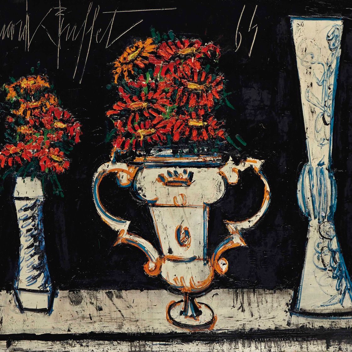 Bernard Buffet — Букеты в вазах-мустьерах