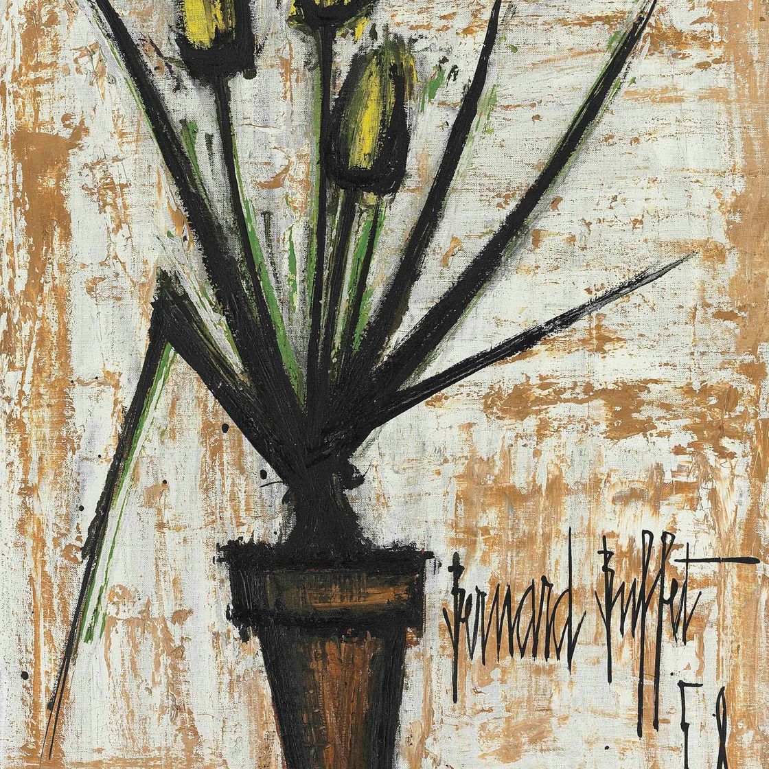 Bernard Buffet — Горшок с тюльпанами