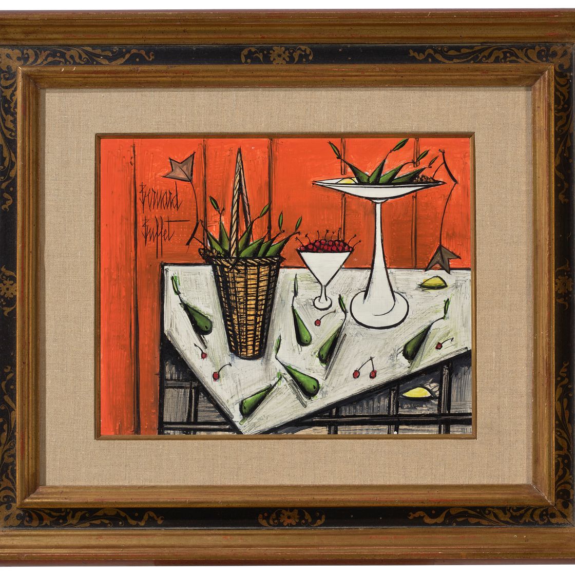 Bernard Buffet — Румяна Nature morte fond rouge, изображение 2