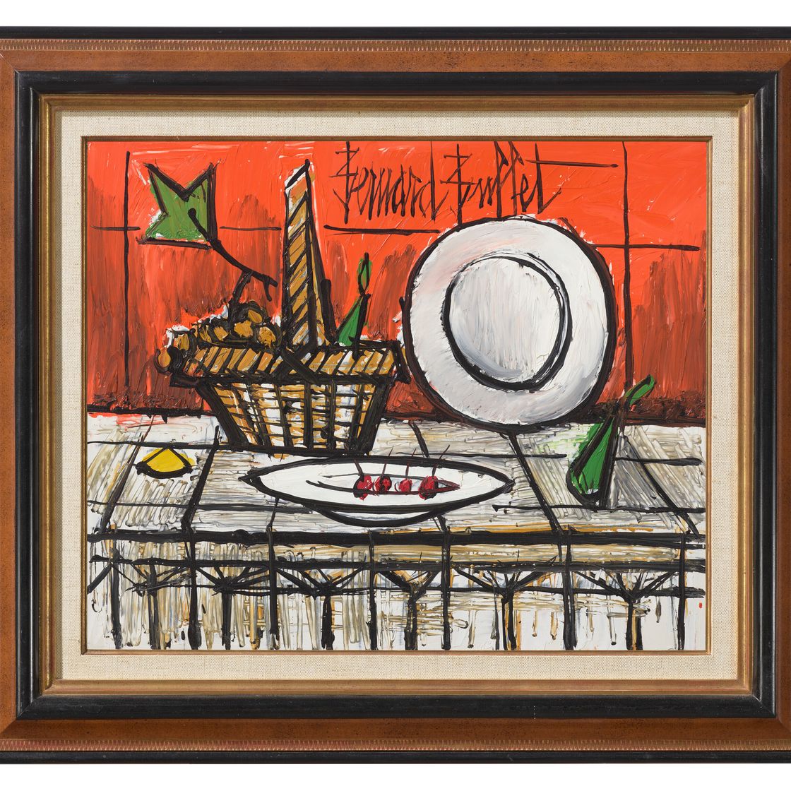 Bernard Buffet — Румяна Nature morte fond rouge, изображение 2